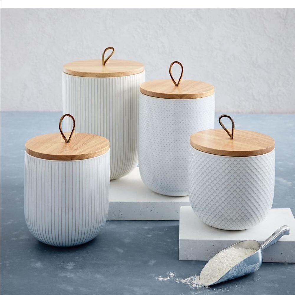 West Elm set of 3 canister set